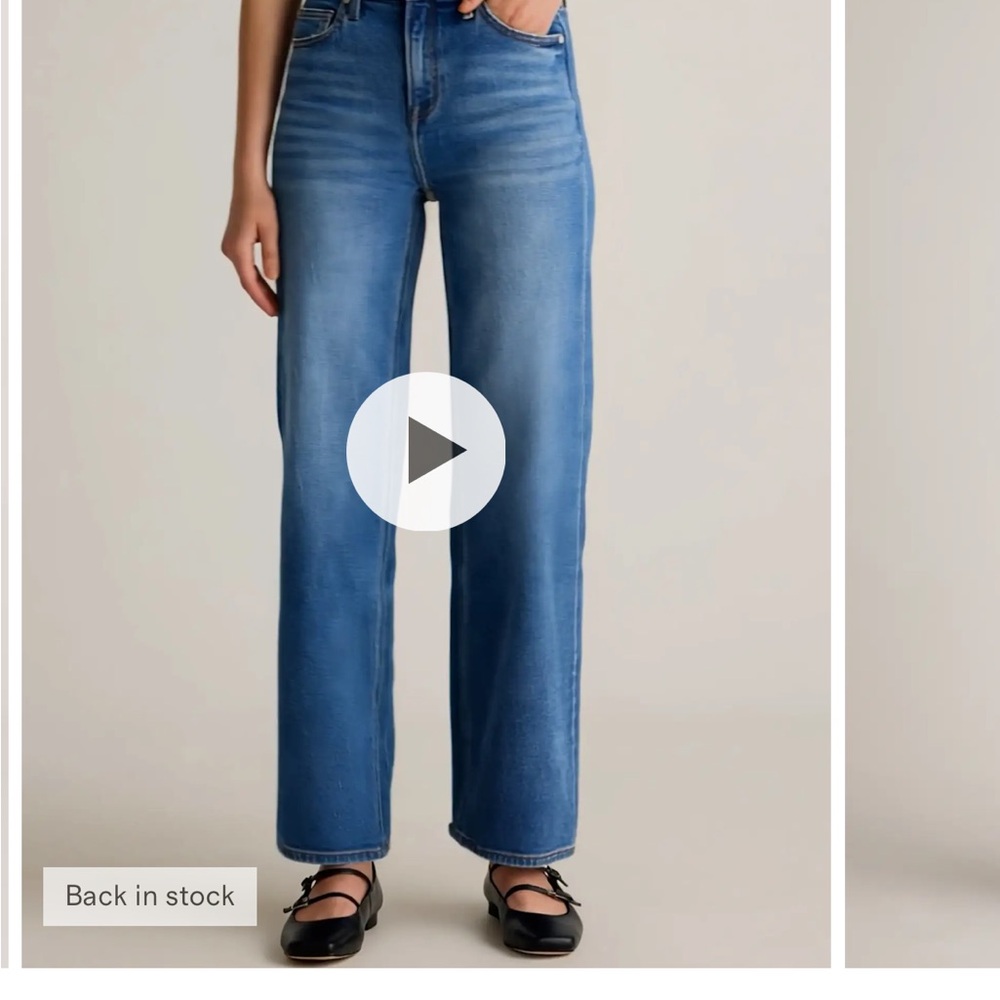 Quince Bella Relaxed Straight Jeans in Atlantic Blue